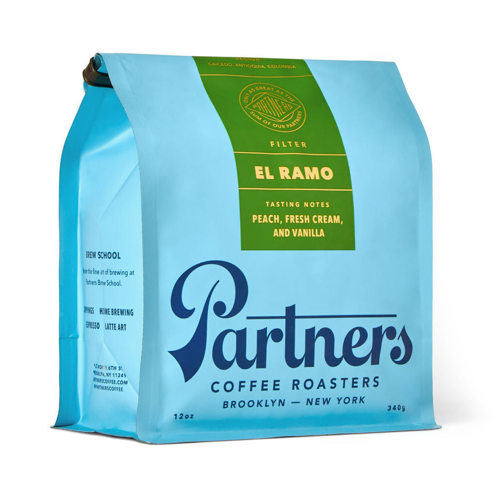 Bag of specialty roast coffee from Colombia, Nariño with notes of Rich Flavors