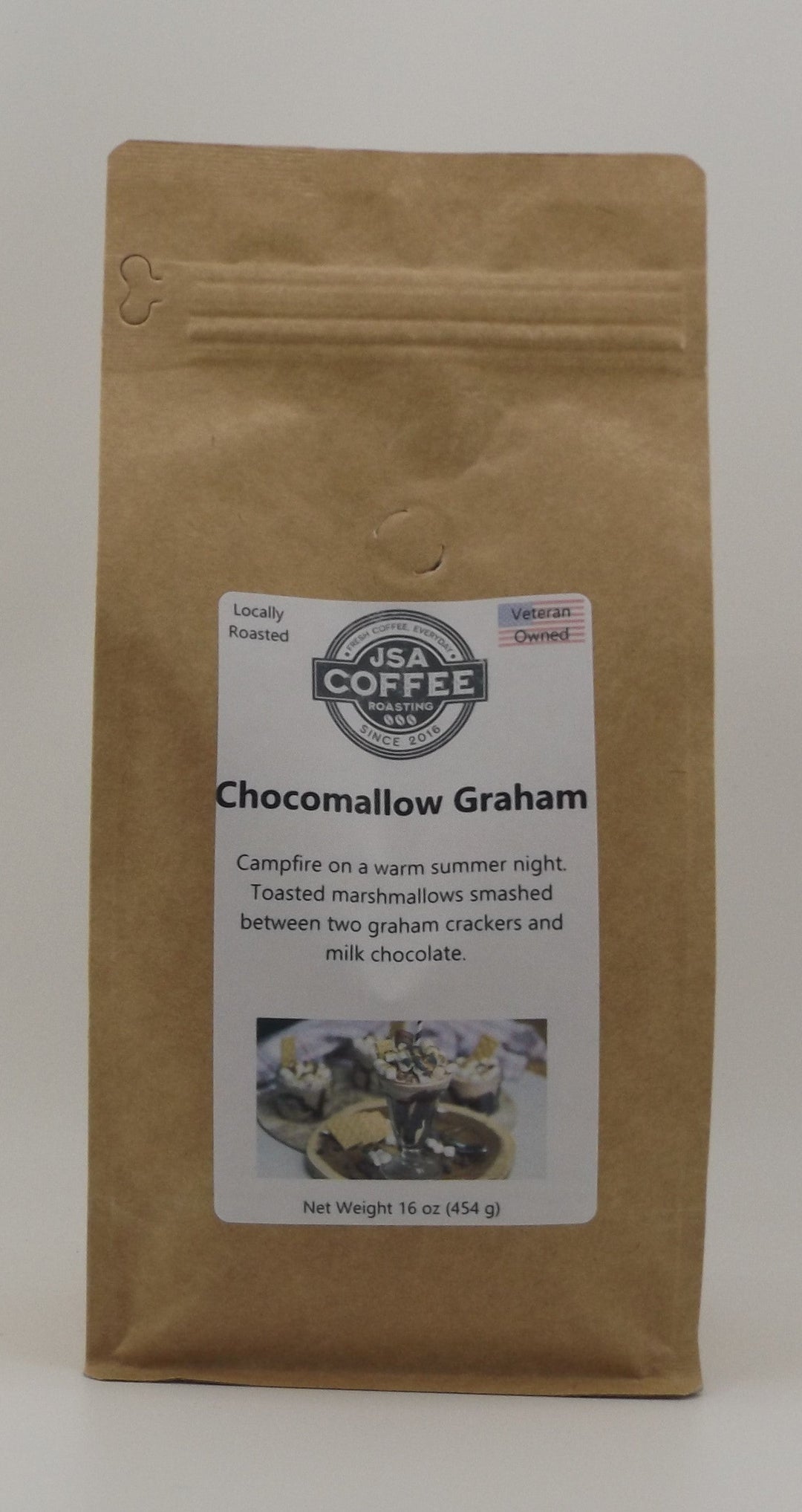 Bag of specialty roast coffee from Origin Unknown with notes of Chocolate