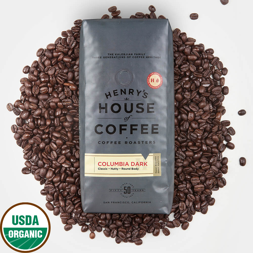 Bag of specialty roast coffee from Colombia, Nariño with notes of Rich Flavors