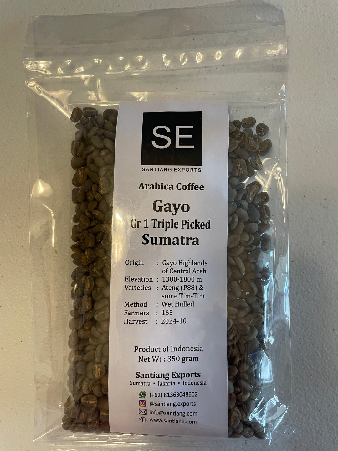 Indonesia Sumatra Gayo Wet Hulled GD 1