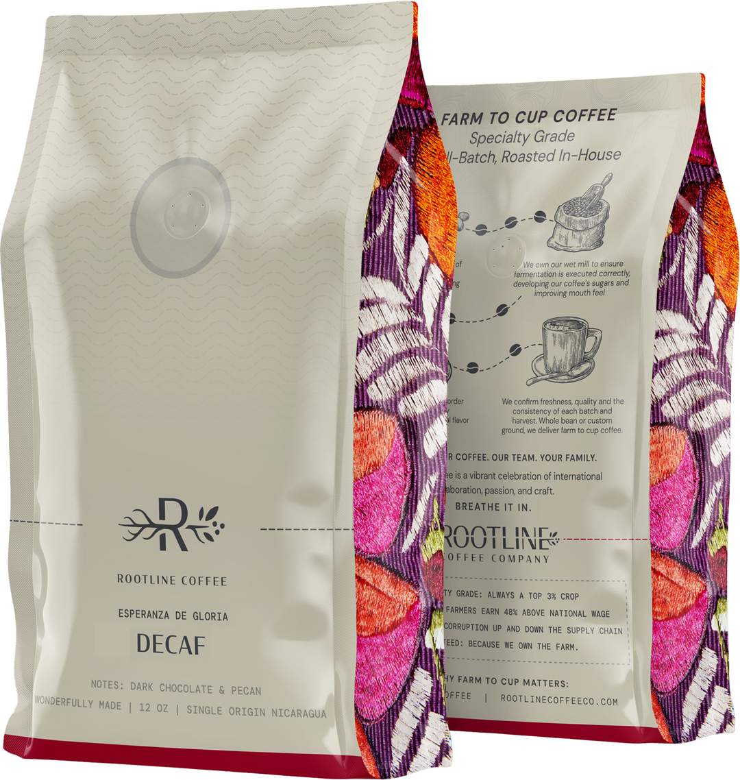 Rootline Coffee 12 oz Decaffeinated Coffee