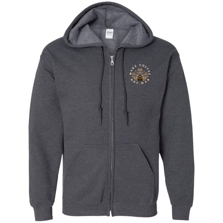 ID#B2M ** MAKE COFFEE HOODED FULL ZIP
