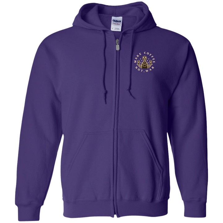 ID#B2M ** MAKE COFFEE HOODED FULL ZIP