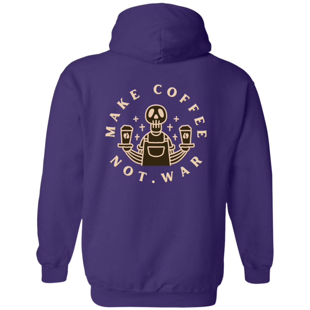 ID#B2M ** MAKE COFFEE HOODED FULL ZIP