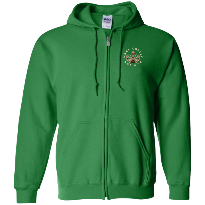 ID#B2M ** MAKE COFFEE HOODED FULL ZIP