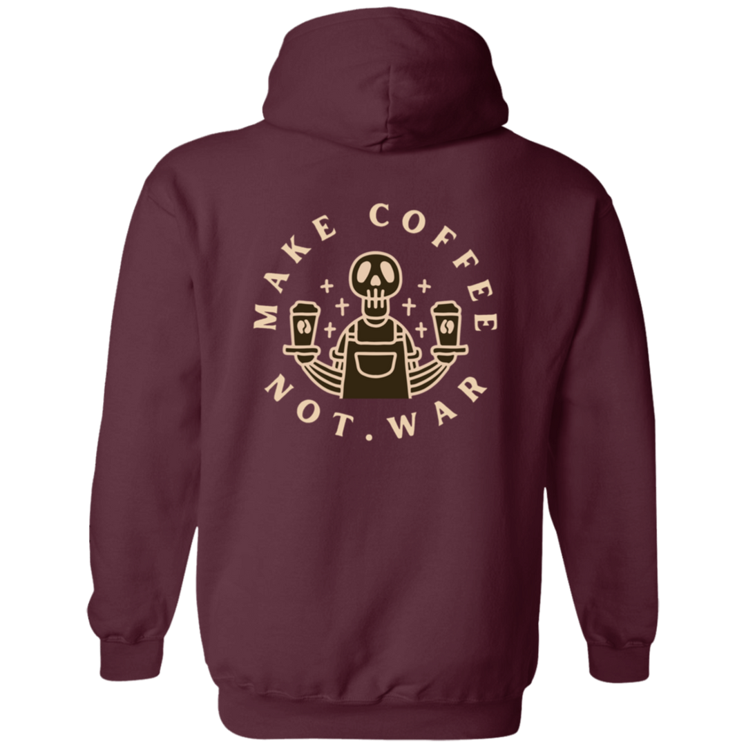 ID#B2M ** MAKE COFFEE HOODED FULL ZIP