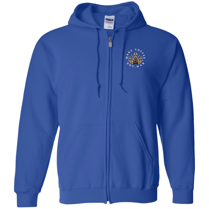 ID#B2M ** MAKE COFFEE HOODED FULL ZIP