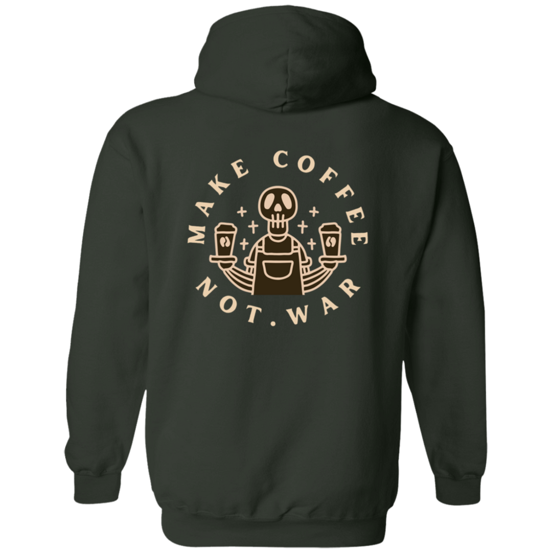 ID#B2M ** MAKE COFFEE HOODED FULL ZIP