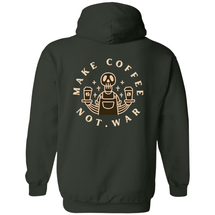 ID#B2M ** MAKE COFFEE HOODED FULL ZIP