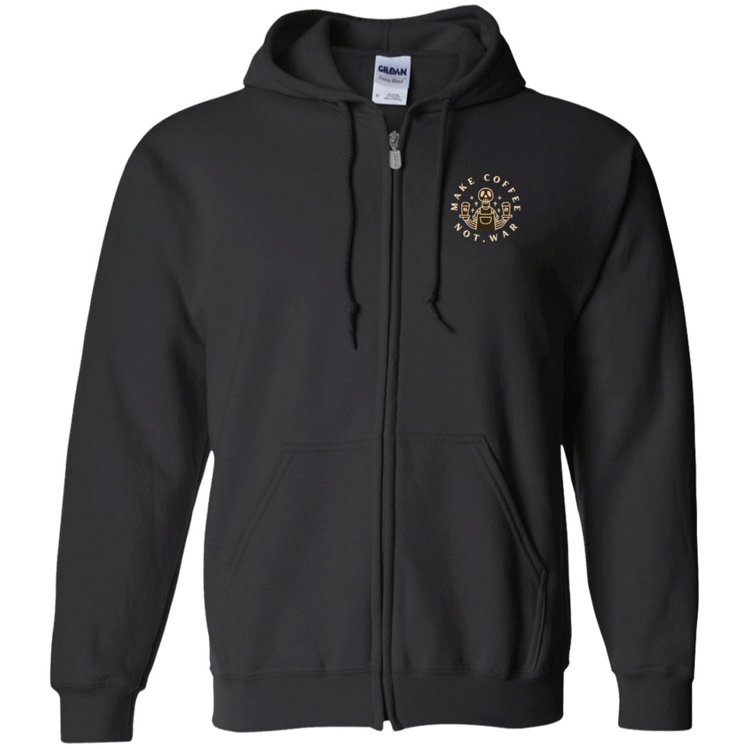 ID#B2M ** MAKE COFFEE HOODED FULL ZIP