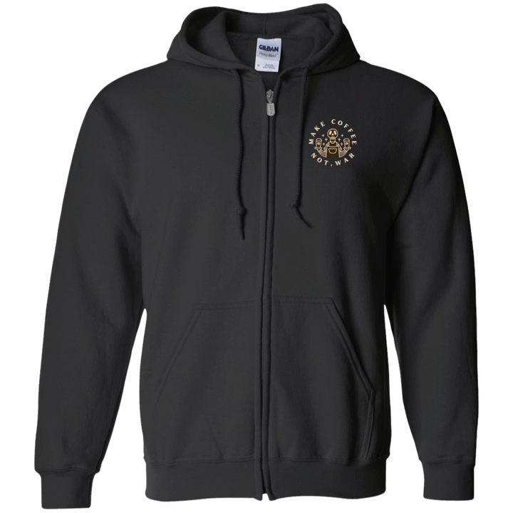 ID#B2M ** MAKE COFFEE HOODED FULL ZIP