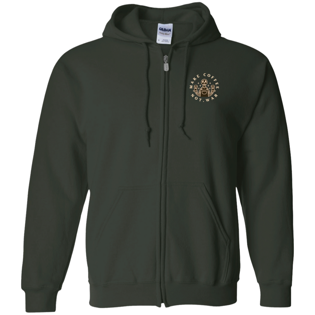 ID#B2M ** MAKE COFFEE HOODED FULL ZIP