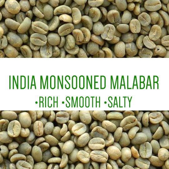 India Monsooned Malabar AA UNROASTED GREEN BEANS -