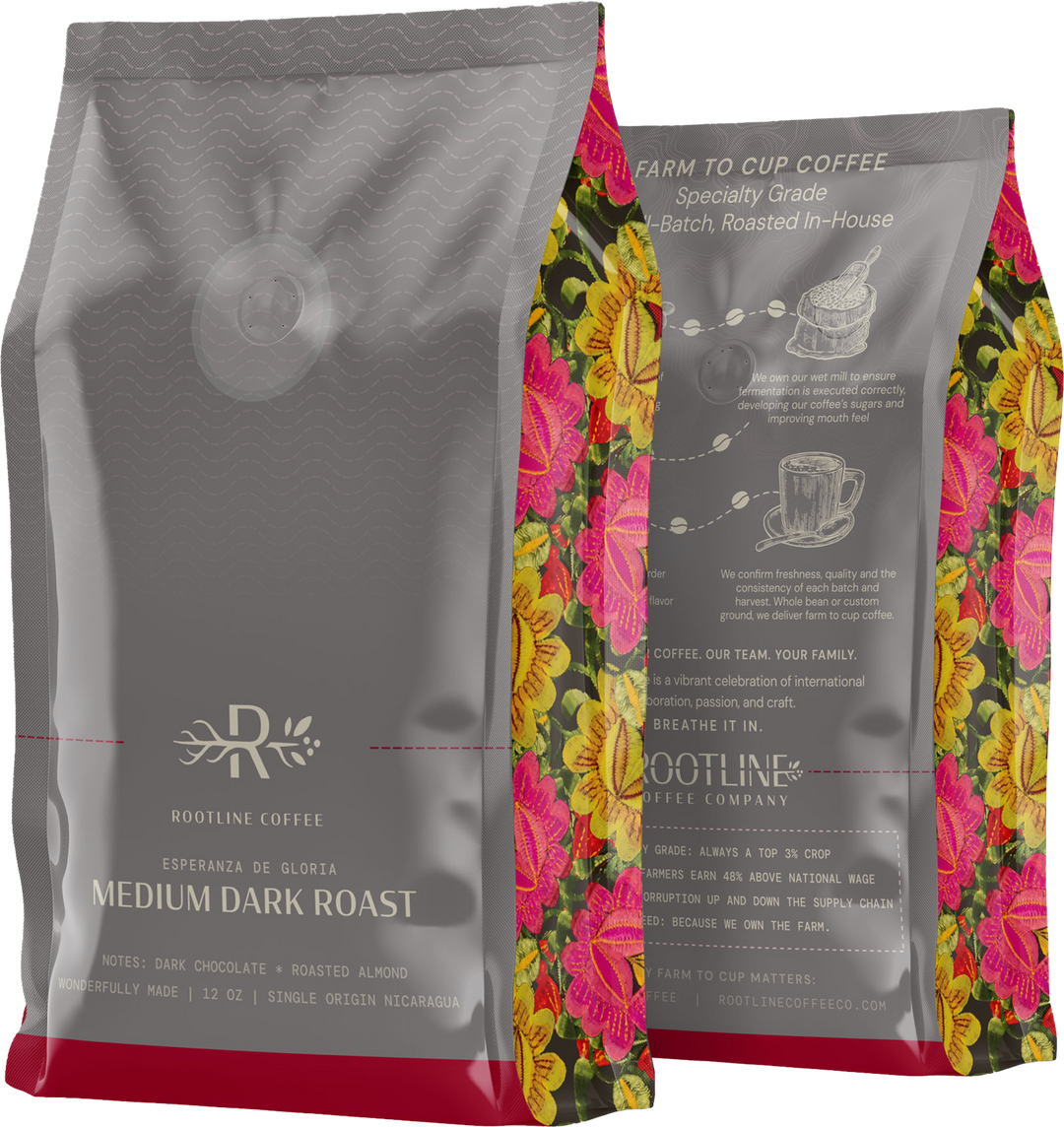 Rootline Coffee 12 oz Medium Dark Roast Coffee