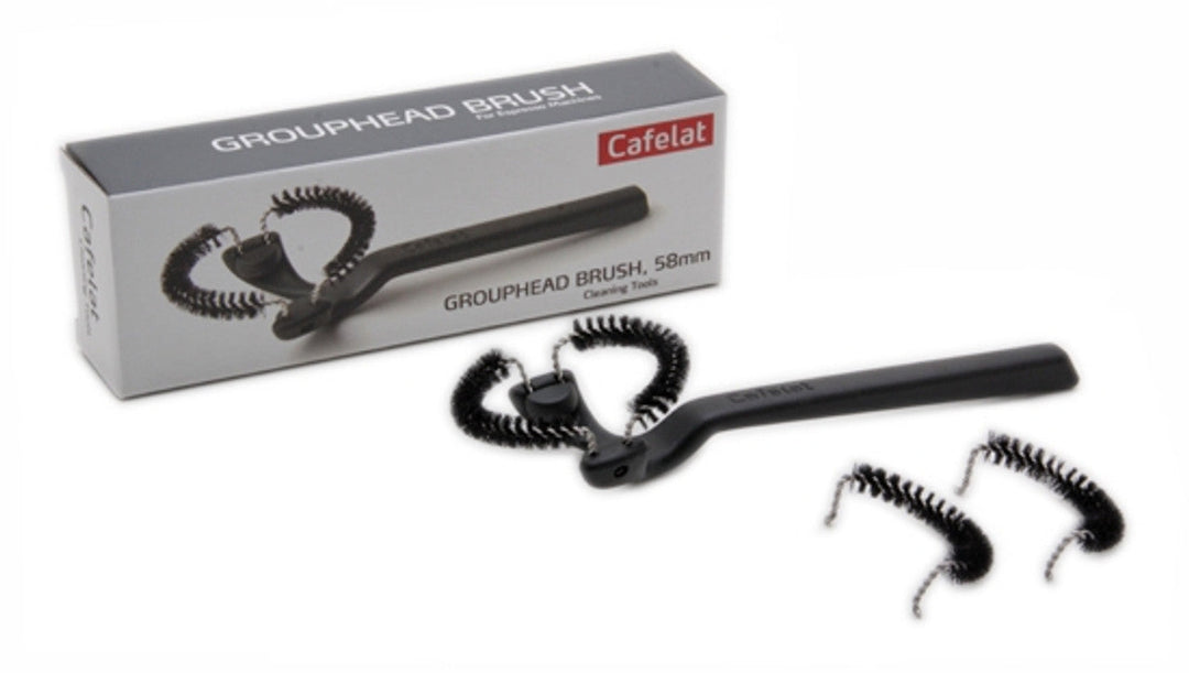 Cafelat espresso grouphead cleaning brush used for routine preventive maintenance