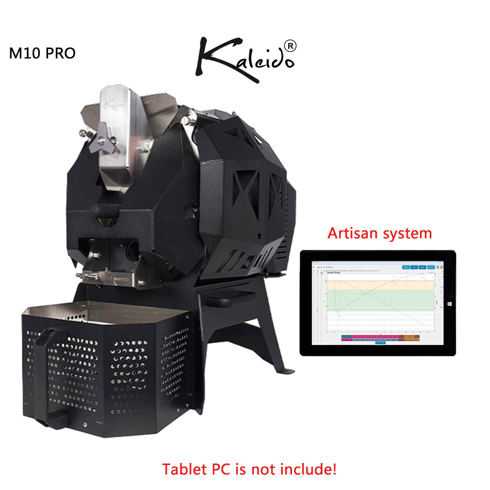 Kaleido M10 Pro coffee roaster used for profile development and roast-curve monitoring