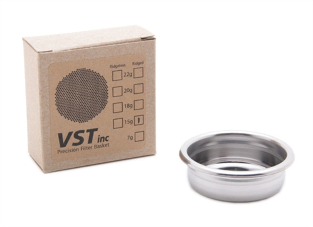 VST precision espresso basket illustrating high-flow precision basket construction