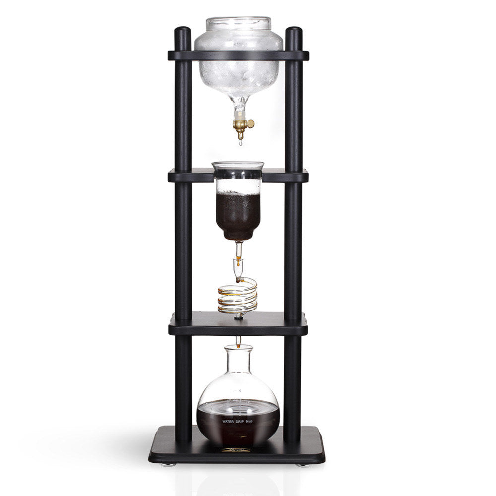 Yama slow-drip cold brew tower illustrating concentrated cold coffee brewing
