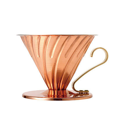 Hario V60 cone coffee dripper illustrating cone-brewer geometry and flow