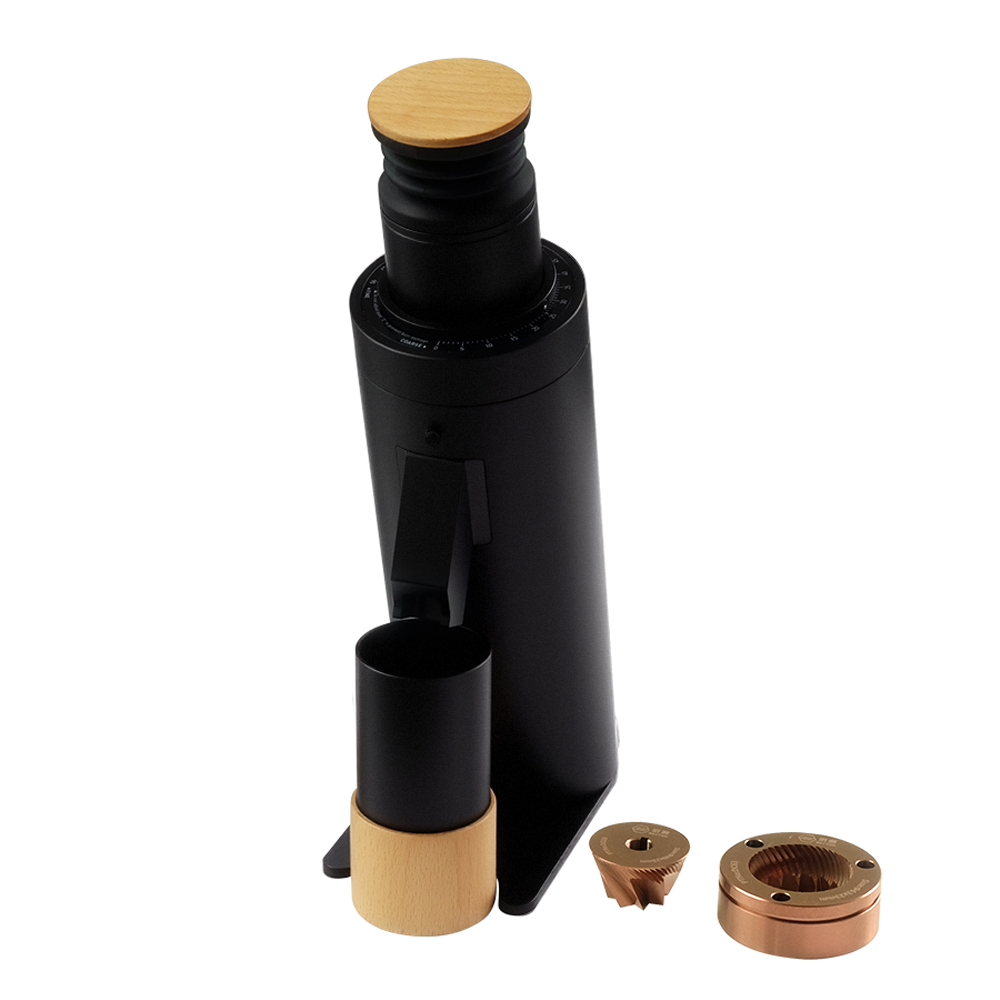 Turin DC63 conical burr single-dose espresso grinder in black