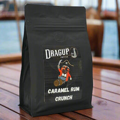 Drag Up Caramel Rum Crunch Flavored Coffee — Bag of medium roast coffee from Origin Unknown with notes of Rich Flavors — image 1