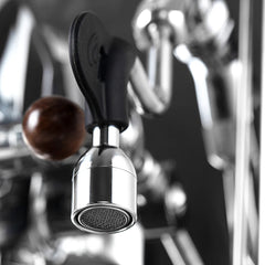 Turin Gallatin espresso machine — drip-tray and work-area detail 5