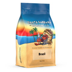 Santa Barbara Brazil Full City 12 oz coffee bag angled front view