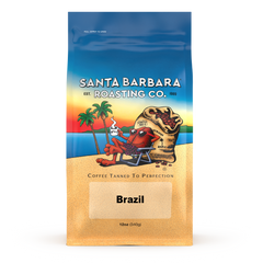 Santa Barbara Brazil Full City 12 oz coffee bag front view