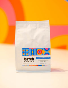 Batch Coffee Retro Espresso bag with blue floral label