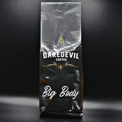 Front of Daredevil Big Body bourbon-barrel coffee bag