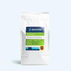 White bulk bag of Panorama half-caff coffee