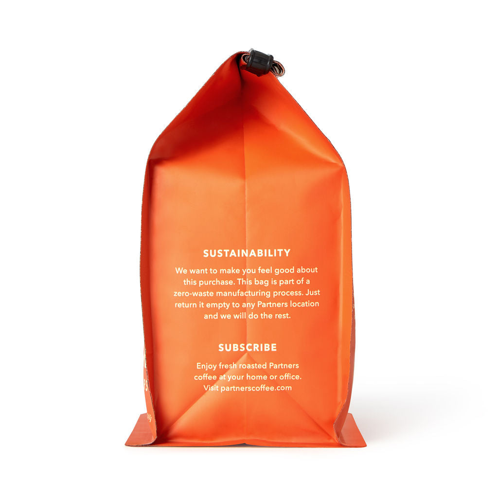Bag of specialty roast coffee from Origin Unknown with notes of Fruity