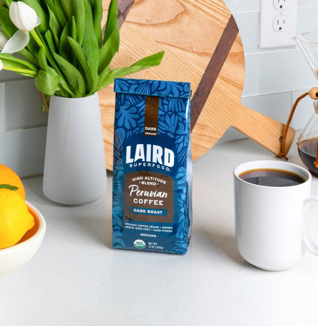 Bag of specialty roast coffee from Origin Unknown with notes of Rich Flavors