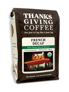 French Roast Water-Process Decaf Coffee — coffee bag front