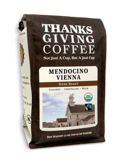 Mendocino Vienna Dark Roast Coffee — coffee bag front