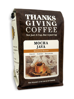 Thanksgiving Coffee Mocha Java Blend — coffee bag front