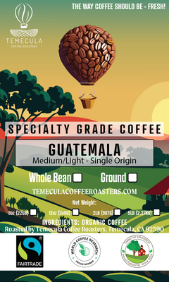 Temecula Fairtrade Guatemala Medium Roast coffee package