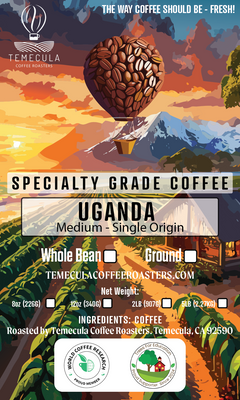Temecula Rwenzori Uganda Medium Roast coffee package