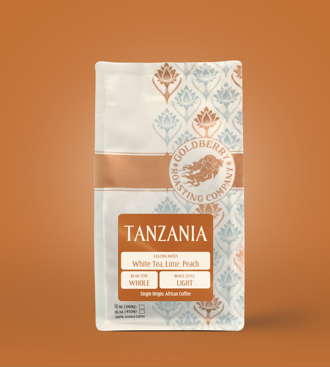 Bag of light roast coffee from Origin Unknown with notes of Fruity, Tea-like