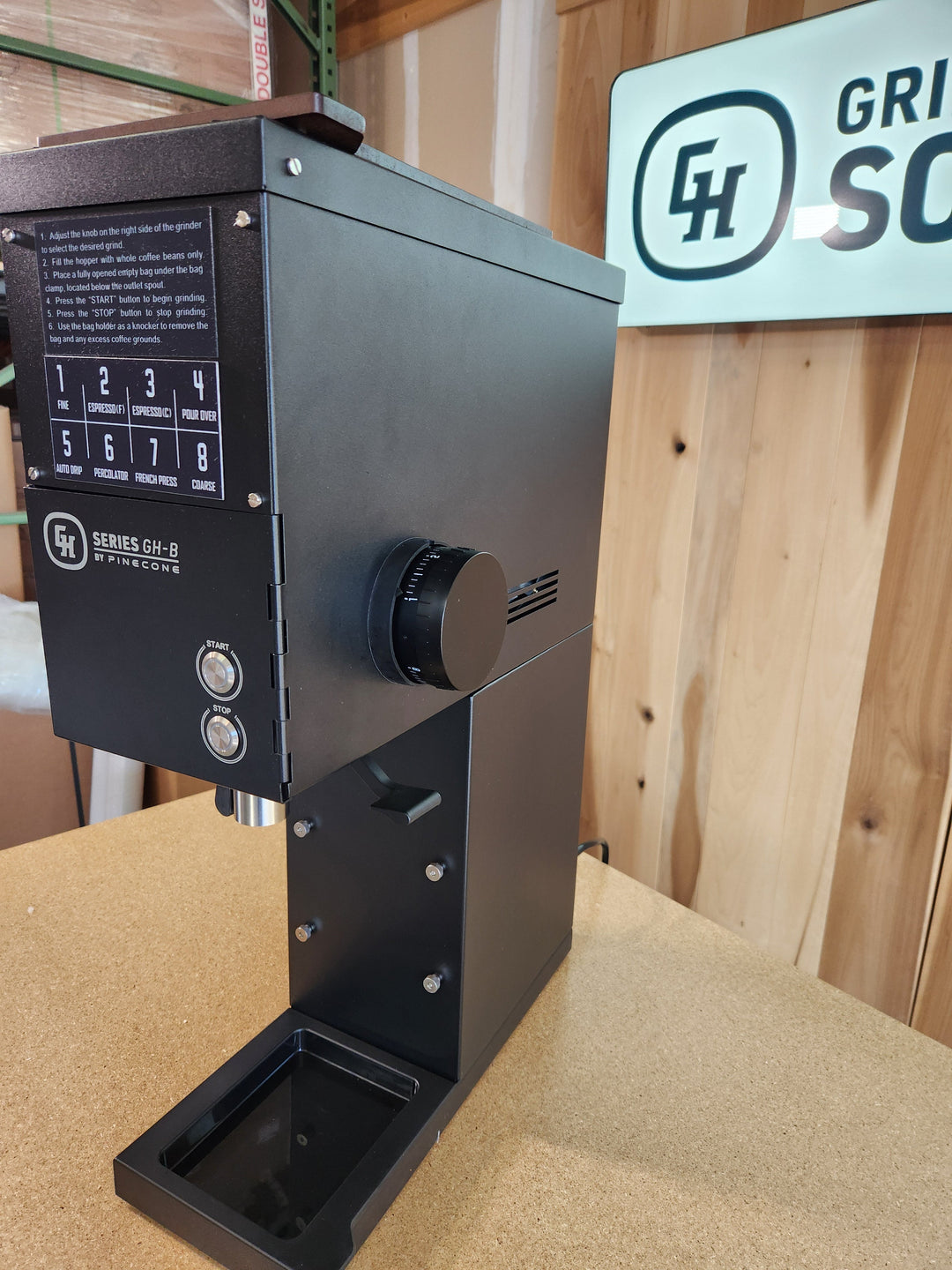 Pinecone GH-B Bulk Coffee Grinder — Black Demo — image 3
