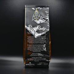 Back of Big Body coffee bag with product story