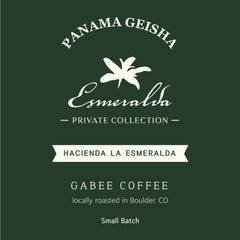 Hacienda La Esmeralda Panama Geisha Private Collection coffee bag