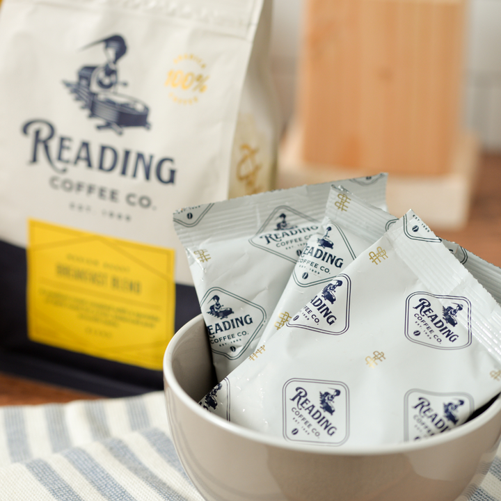 Bag of medium roast coffee from Origin Unknown with notes of Rich Flavors