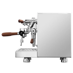 Turin Gallatin espresso machine — drip-tray and work-area detail 2