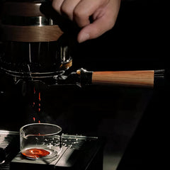 High-extraction Italian-style bottomed portafilter handle