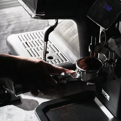 High-extraction Italian-style bottomed portafilter handle