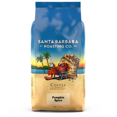 Santa Barbara Pumpkin Spice Flavored Coffee — front of 5 lb coffee bag