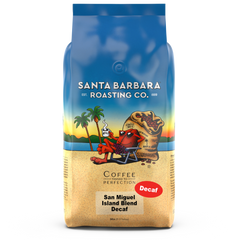 Santa Barbara San Miguel Naturally Grown Coffee Blend — front of 5 lb decaf coffee bag