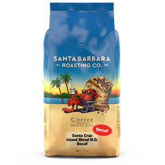 Santa Barbara Santa Cruz Island Naturally Grown Coffee Blend — front of 5 lb decaf coffee bag