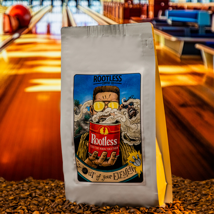 Bag of medium roast coffee from Costa Rica with notes of Chocolate, Fruity